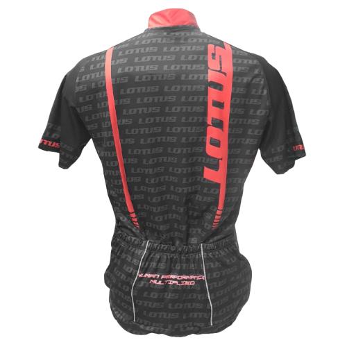 Camisa Ciclismo Lotus Masculina Multiplied Preto/Vermelho