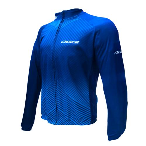 Camisa Ciclismo Oggi Tour Big Wheel Longa Azul