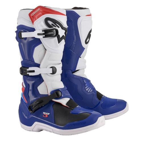 Bota Alpinestars Tech 3 Azul/Branco/Vermelho/Preto