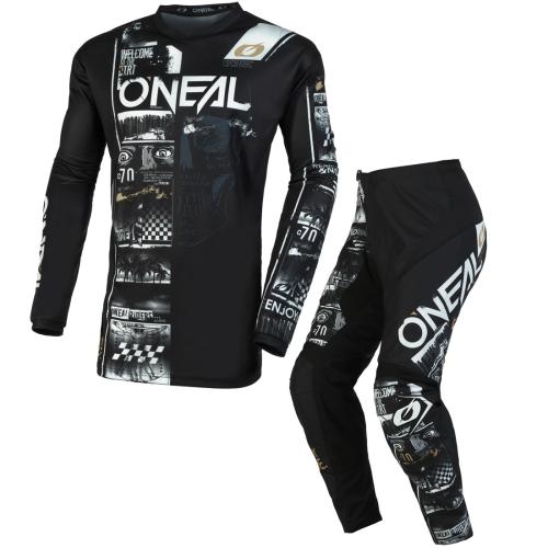 Kit Calça + Camisa Oneal Element Attack Preto