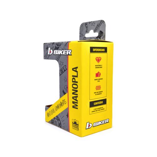 Manopla Biker Diamond Grip Preto
