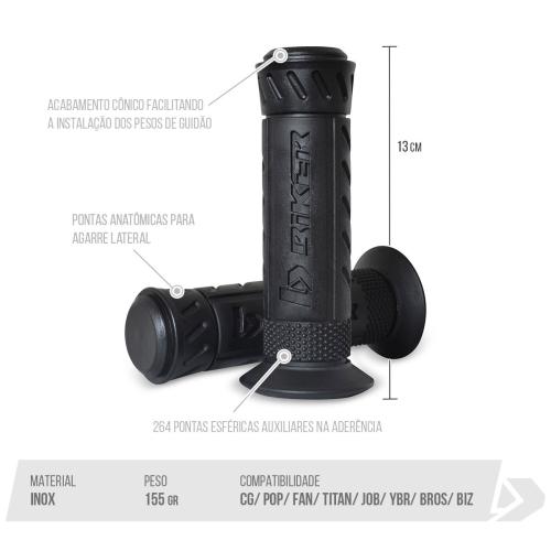 Manopla Biker Urban Road Preto