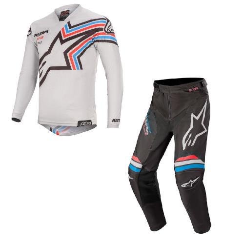 Kit Calça + Camisa Alpinestars Racer Braap 2020 Cinza Claro/Preto