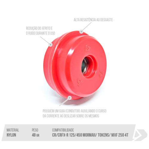 Rolete de Corrente Biker CR125/CRF250/CRF450 X/R Preto