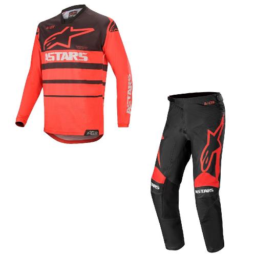 Kit Calça + Camisa Alpinestars Racer Supermatic 2020 Preto/Vermelho