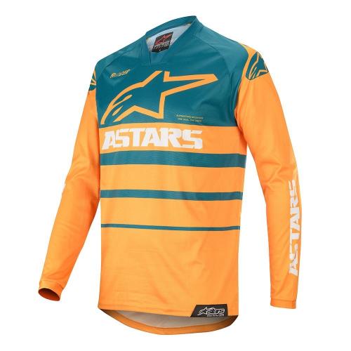 Kit Calça + Camisa Alpinestars Racer Supermatic 2020 Laranja/Petróleo