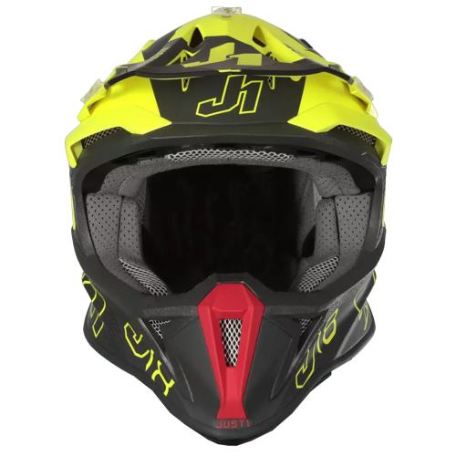 Capacete Just1 J18 Cinza/Verde Fluor