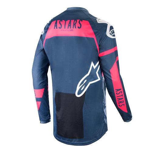 Kit Calça + Camisa Alpinestars Racer Flagship 2019 Índigo/Azul Marinho/Rosa