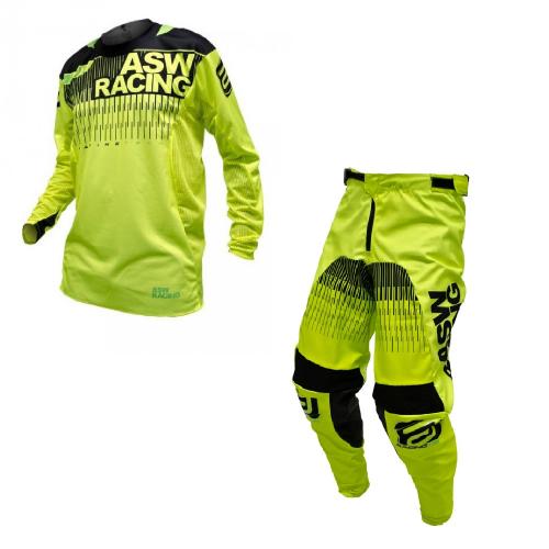 Kit Calça + Camisa ASW Podium Tech 2017 Fluor