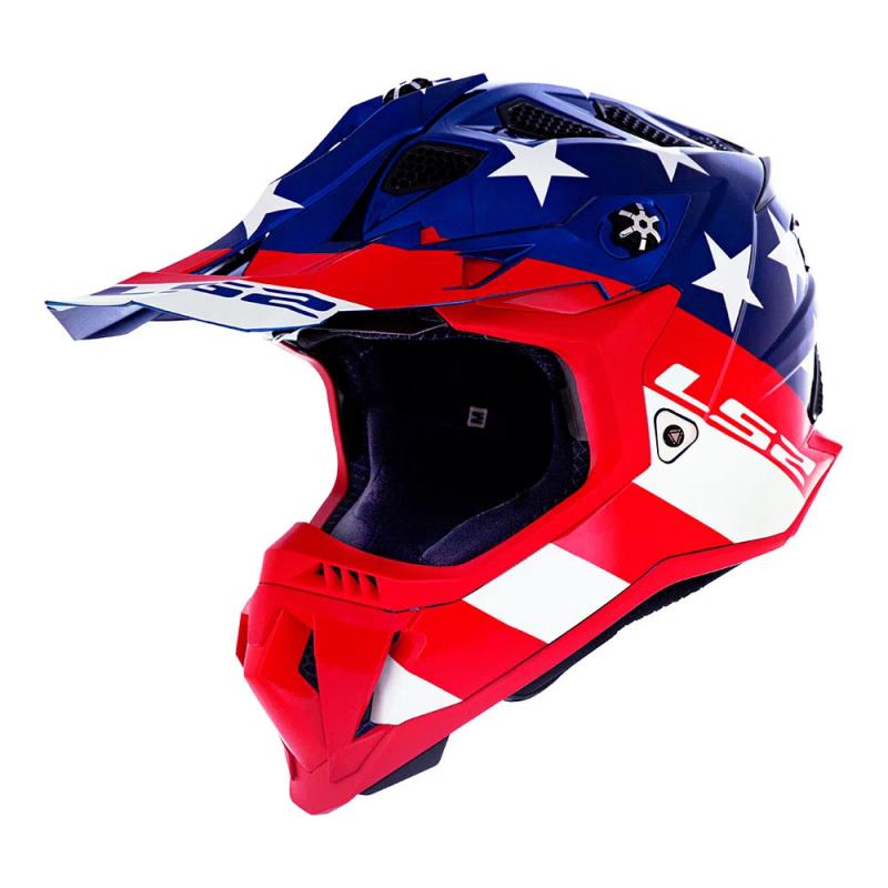 Capacete LS2 MX700 Subverter Evo Krome Glory Vermelho/Azul Capacete LS2 MX700 Subverter Evo Krome Glory Vermelho/Azul