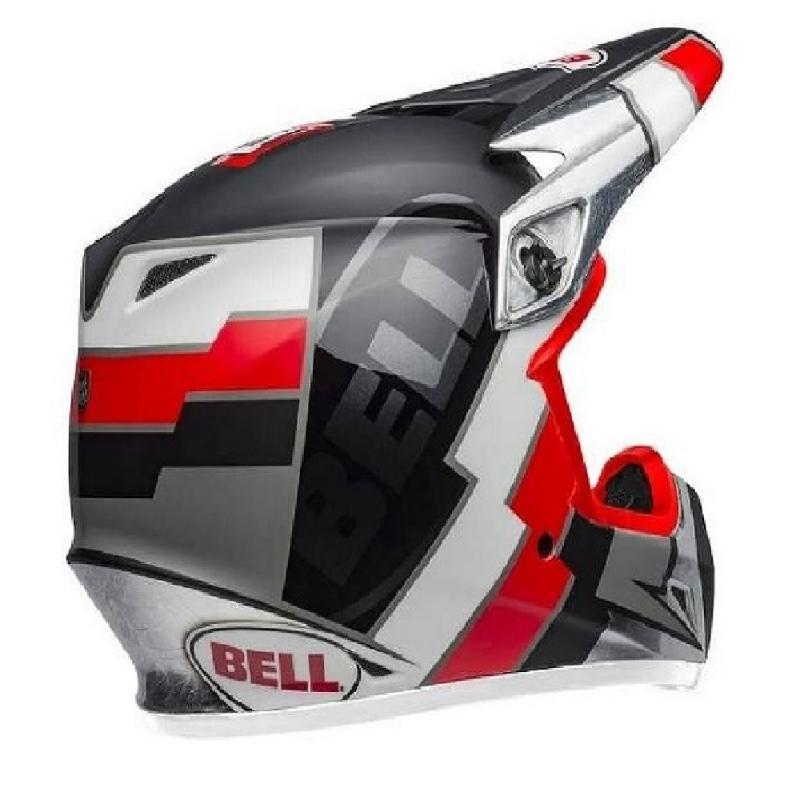 Capacete Bell MX-9 Mips Twitch Replica Preto Fosco/Vermelho/Branco